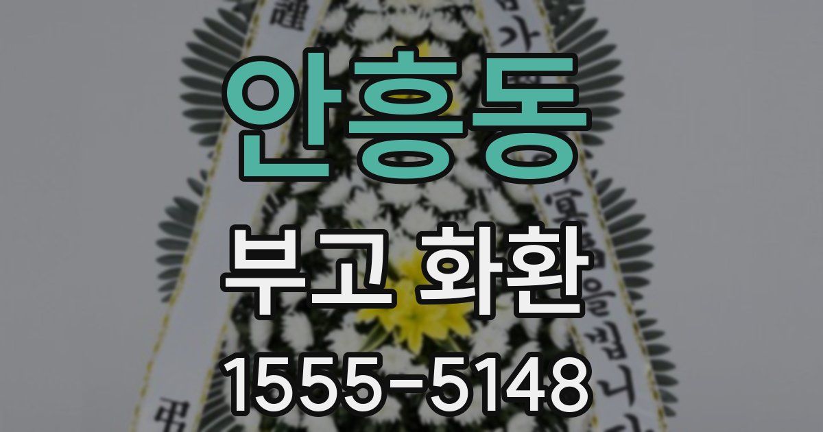 안흥동 부고 화환