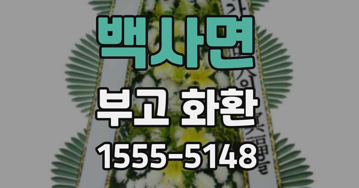백사면 부고 화환