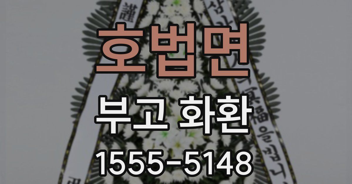 호법면 부고 화환