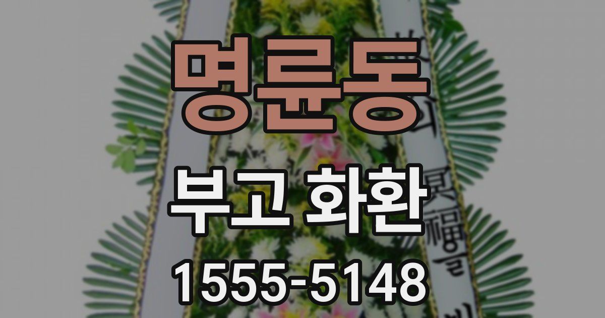 명륜동 부고 화환