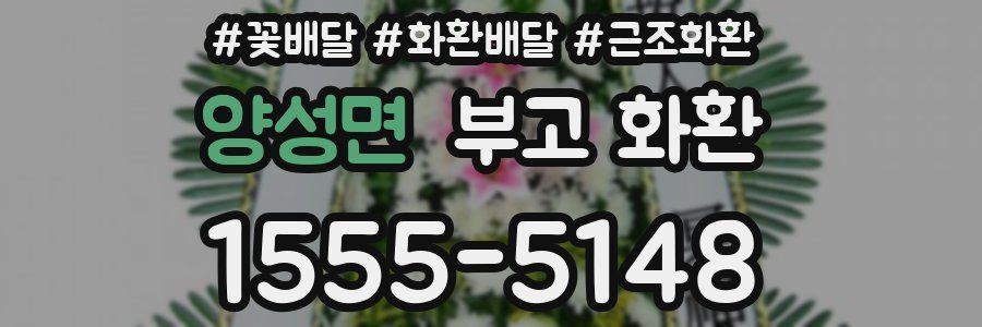 양성면 부고 화환