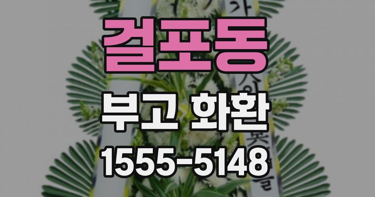 걸포동 부고 화환