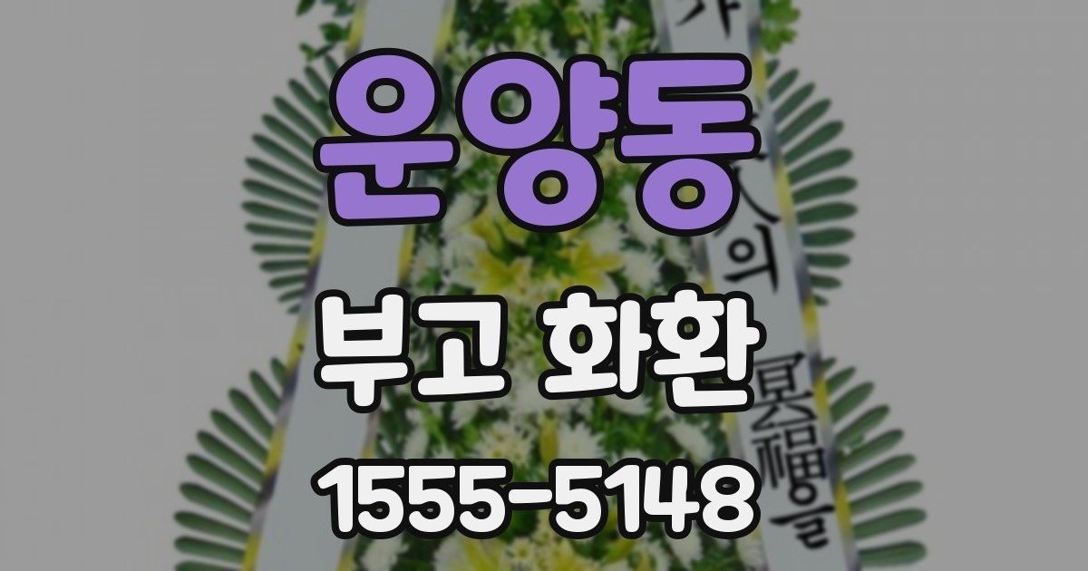 운양동 부고 화환