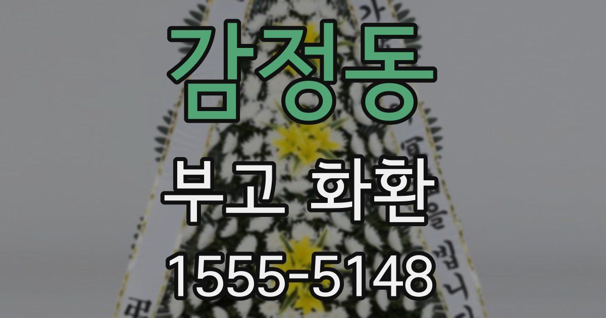 감정동 부고 화환