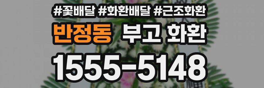 반정동 부고 화환