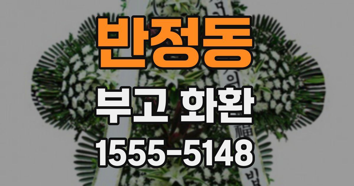 반정동 부고 화환