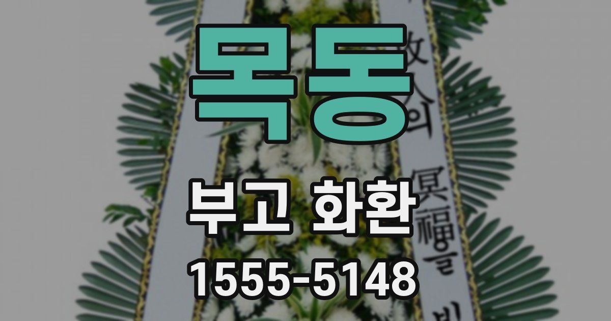 목동 부고 화환