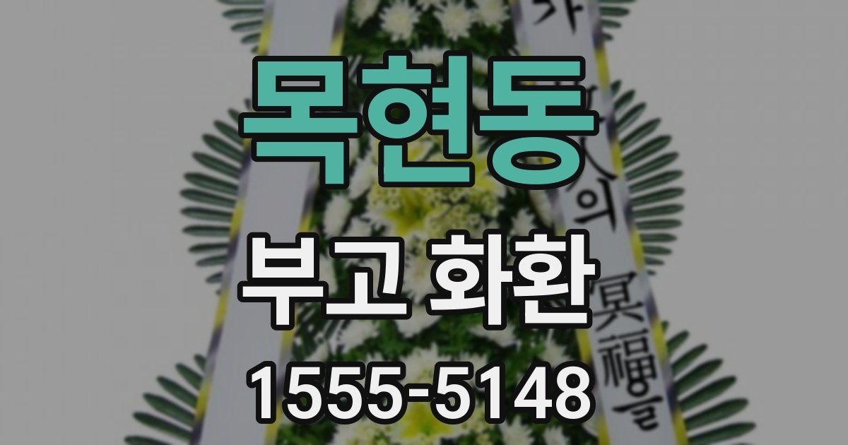 목현동 부고 화환