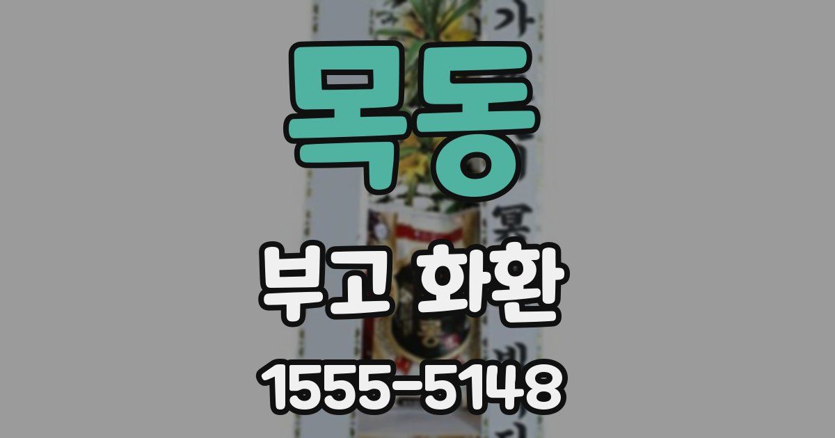 목동 부고 화환