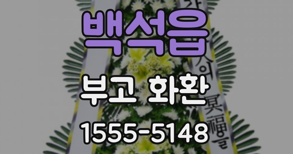 백석읍 부고 화환