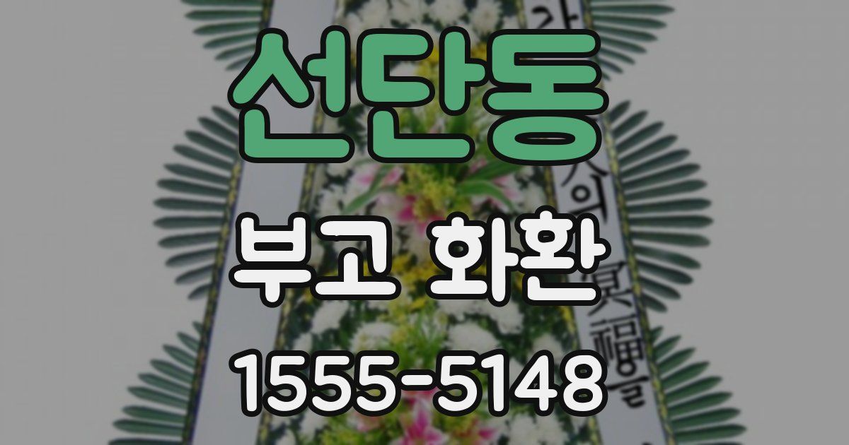 선단동 부고 화환