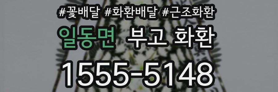 일동면 부고 화환