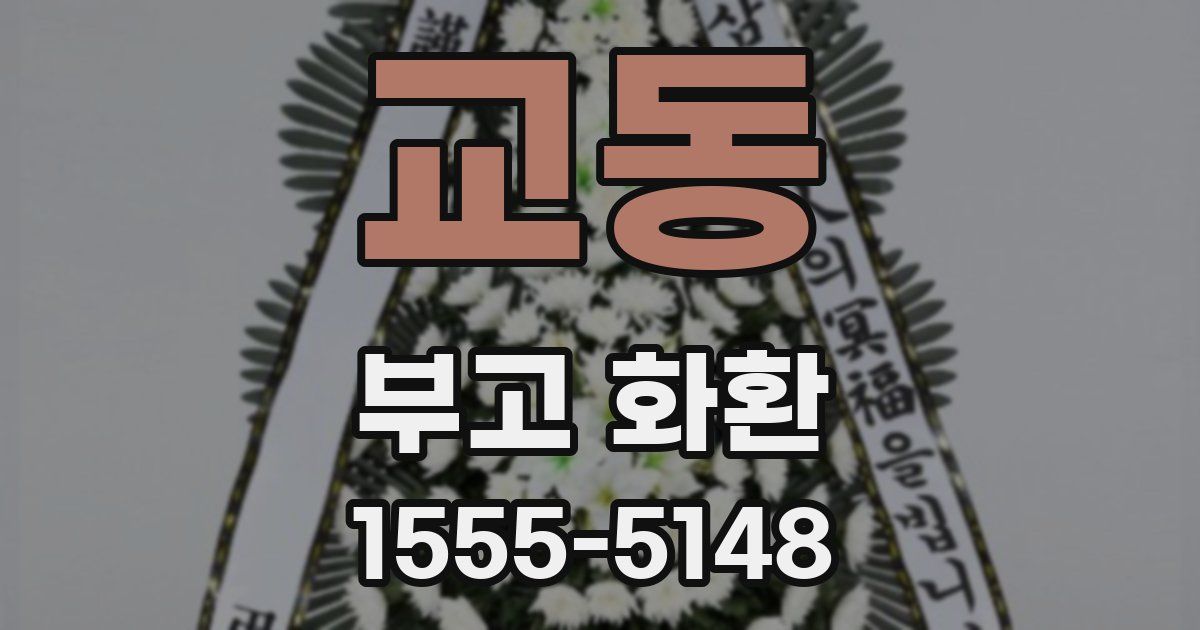 교동 부고 화환