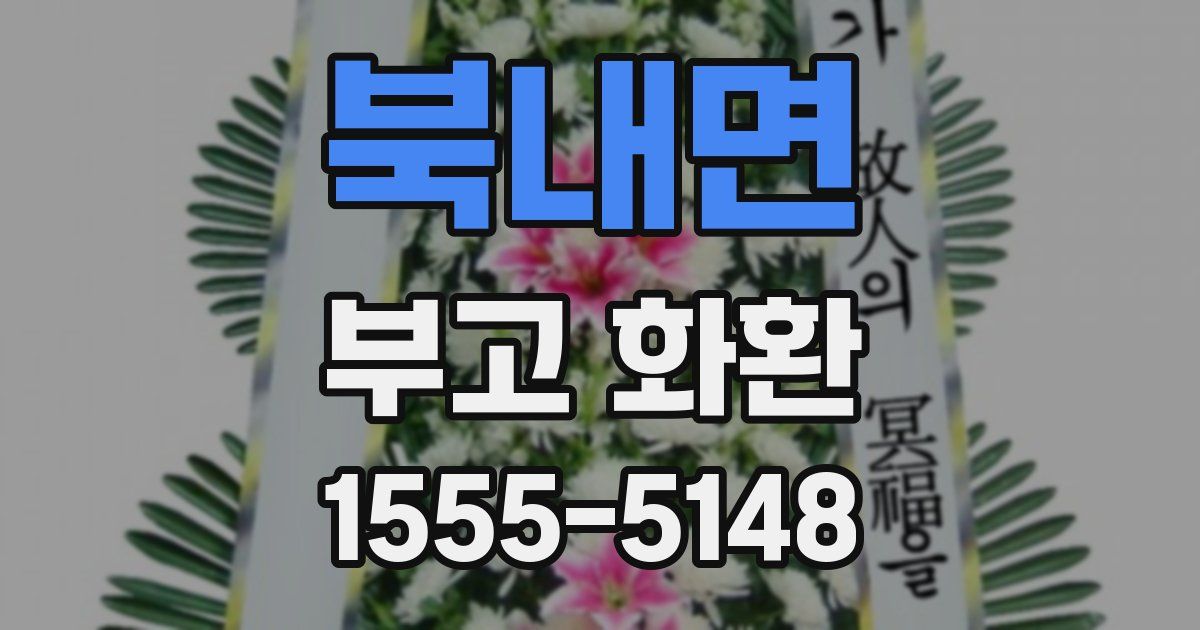 북내면 부고 화환