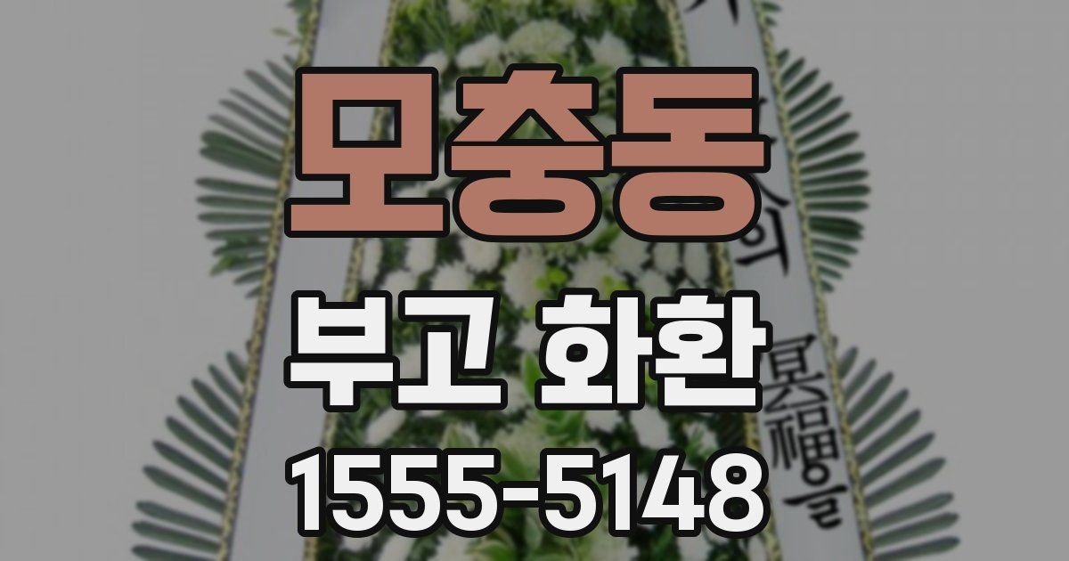 모충동 부고 화환