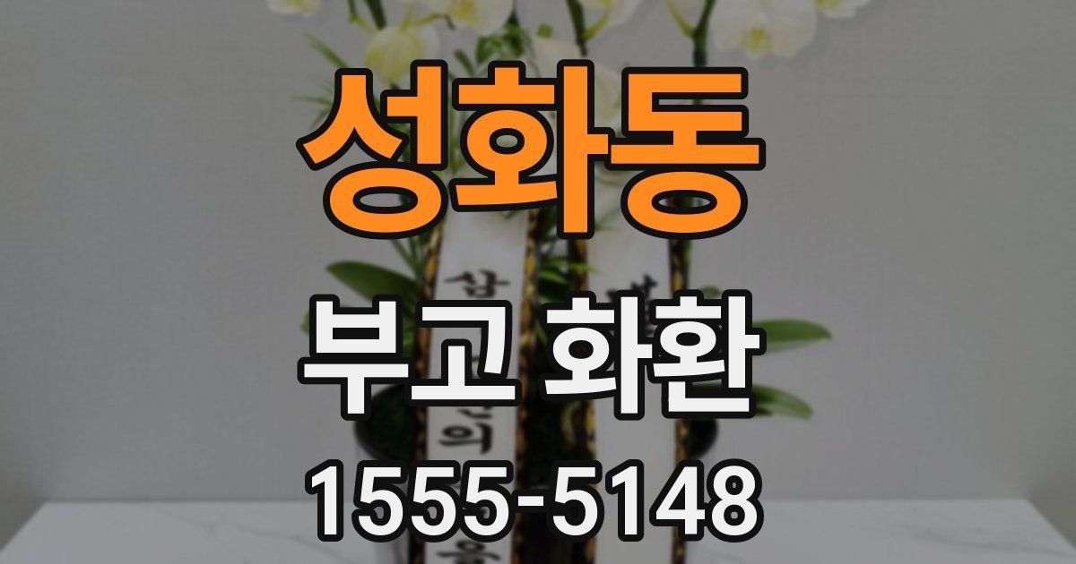 성화동 부고 화환