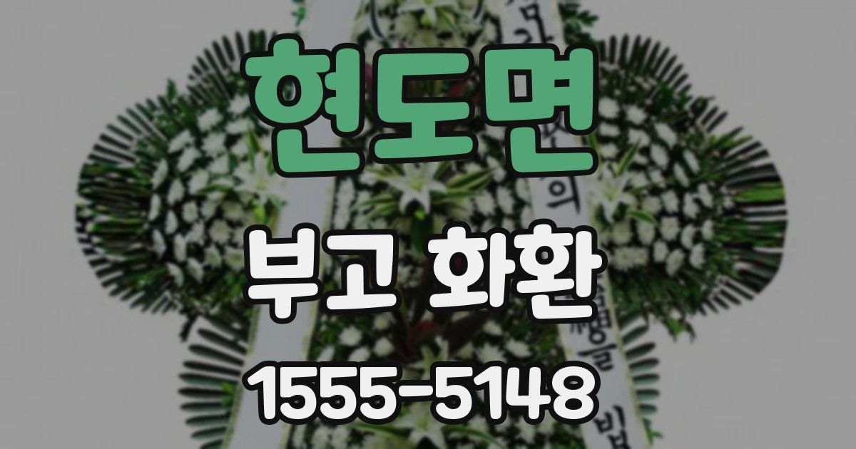 현도면 부고 화환