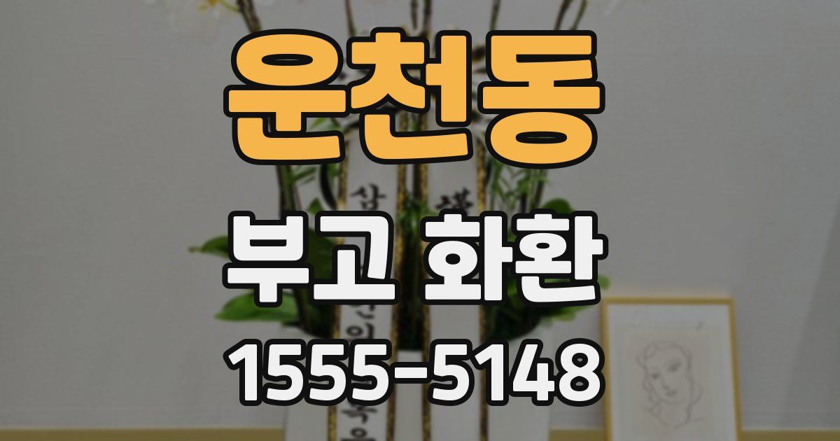 운천동 부고 화환