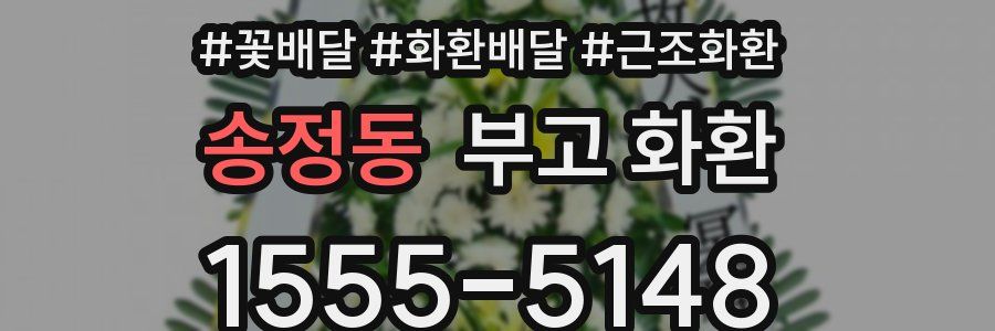 송정동 부고 화환
