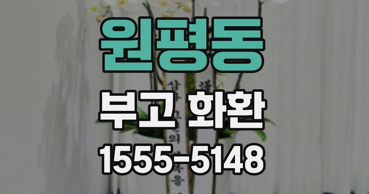 원평동 부고 화환