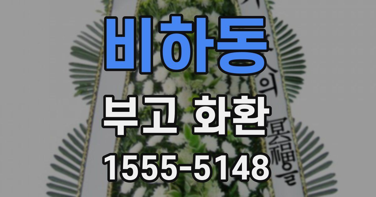 비하동 부고 화환