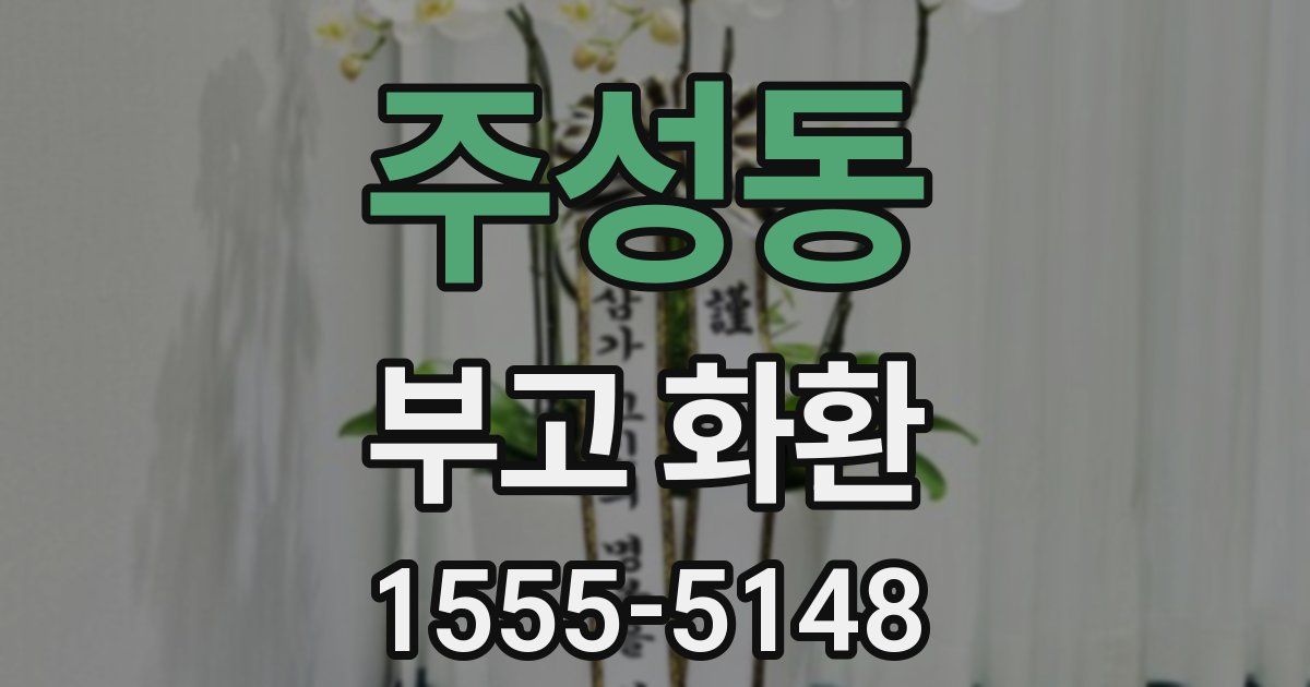 주성동 부고 화환
