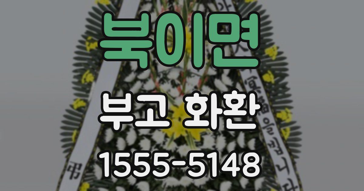 북이면 부고 화환