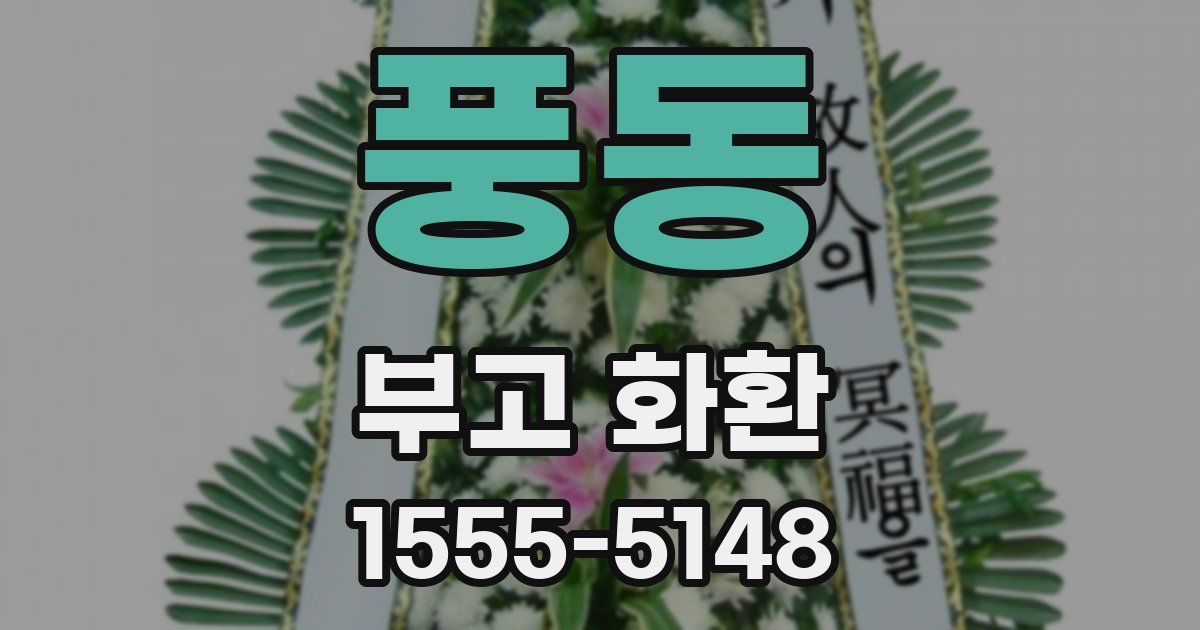 풍동 부고 화환