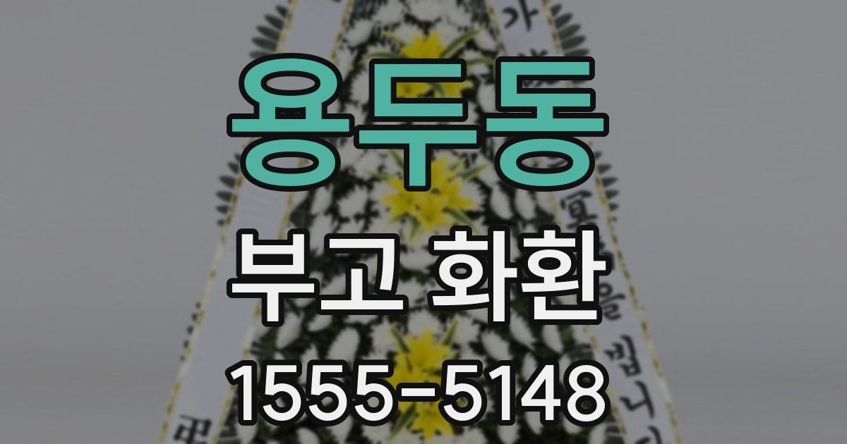 용두동 부고 화환