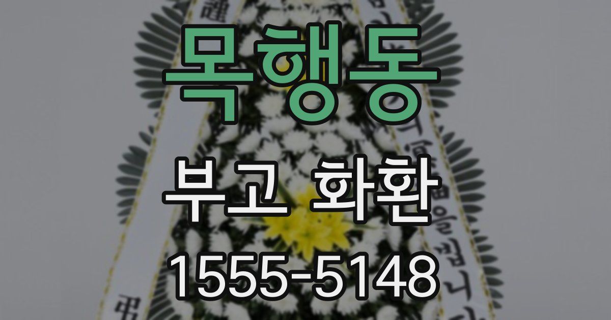 목행동 부고 화환