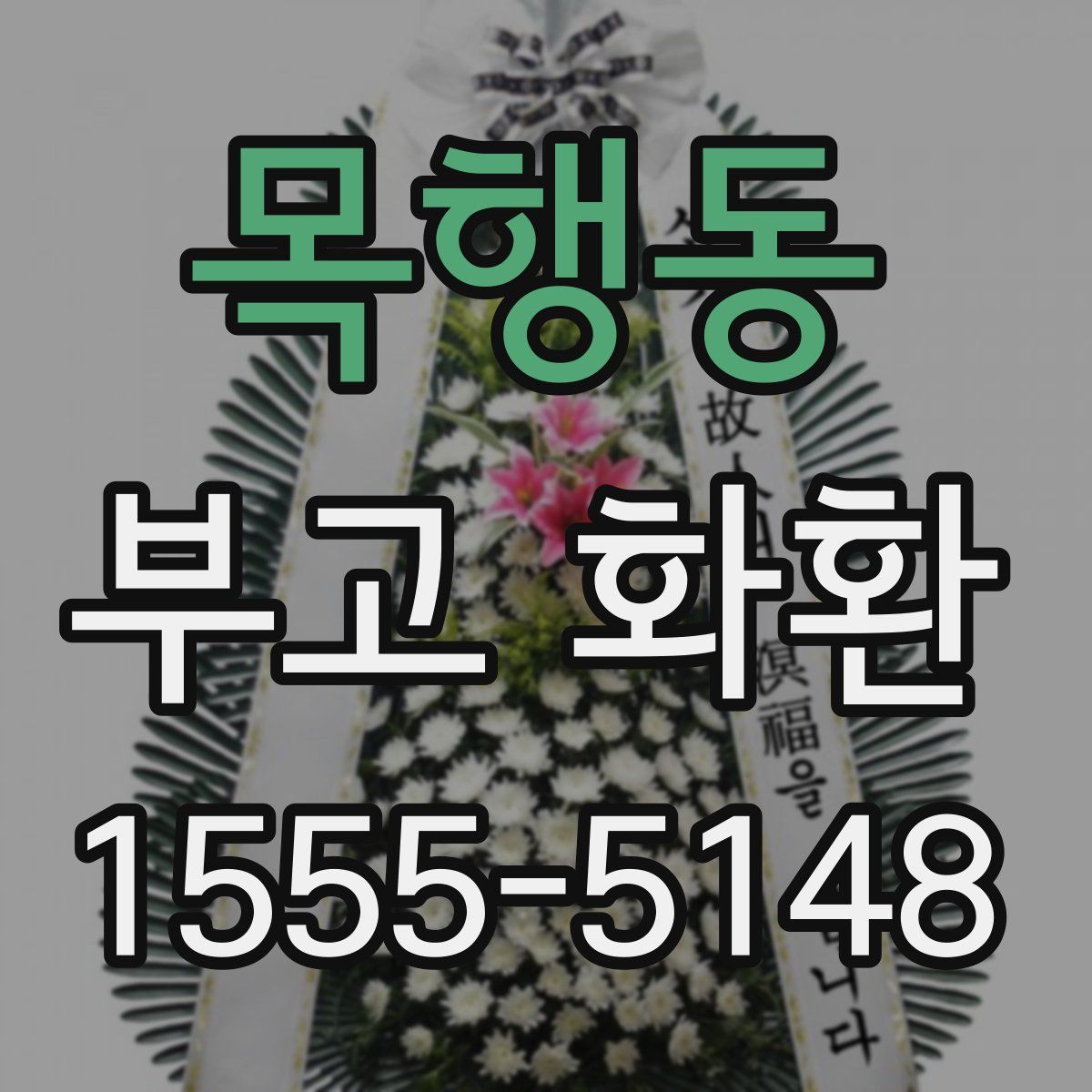 목행동 부고 화환