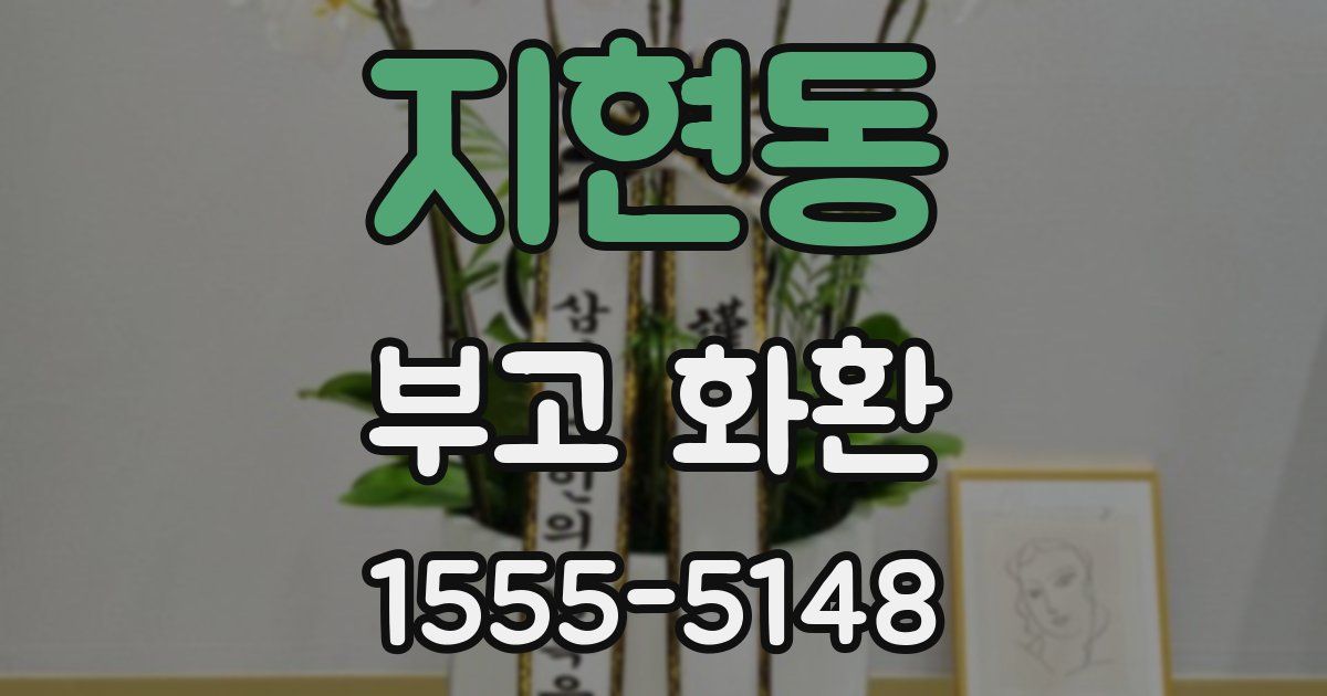 지현동 부고 화환