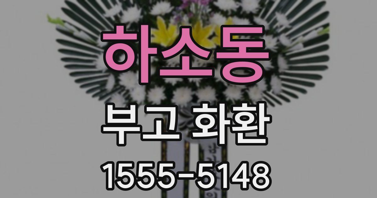 하소동 부고 화환