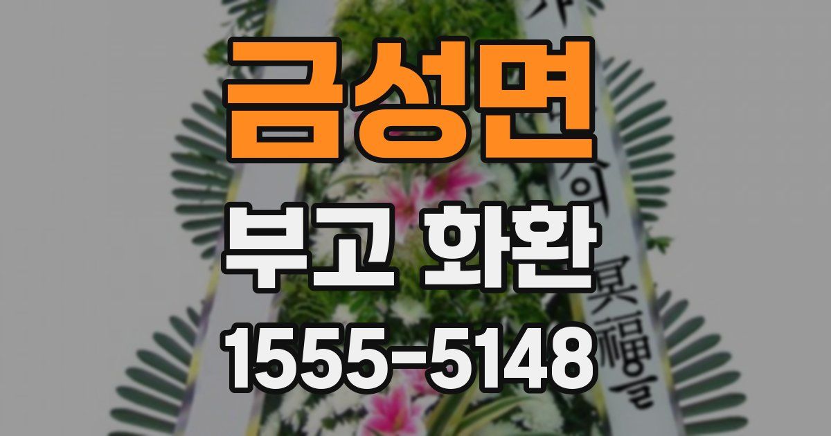 금성면 부고 화환