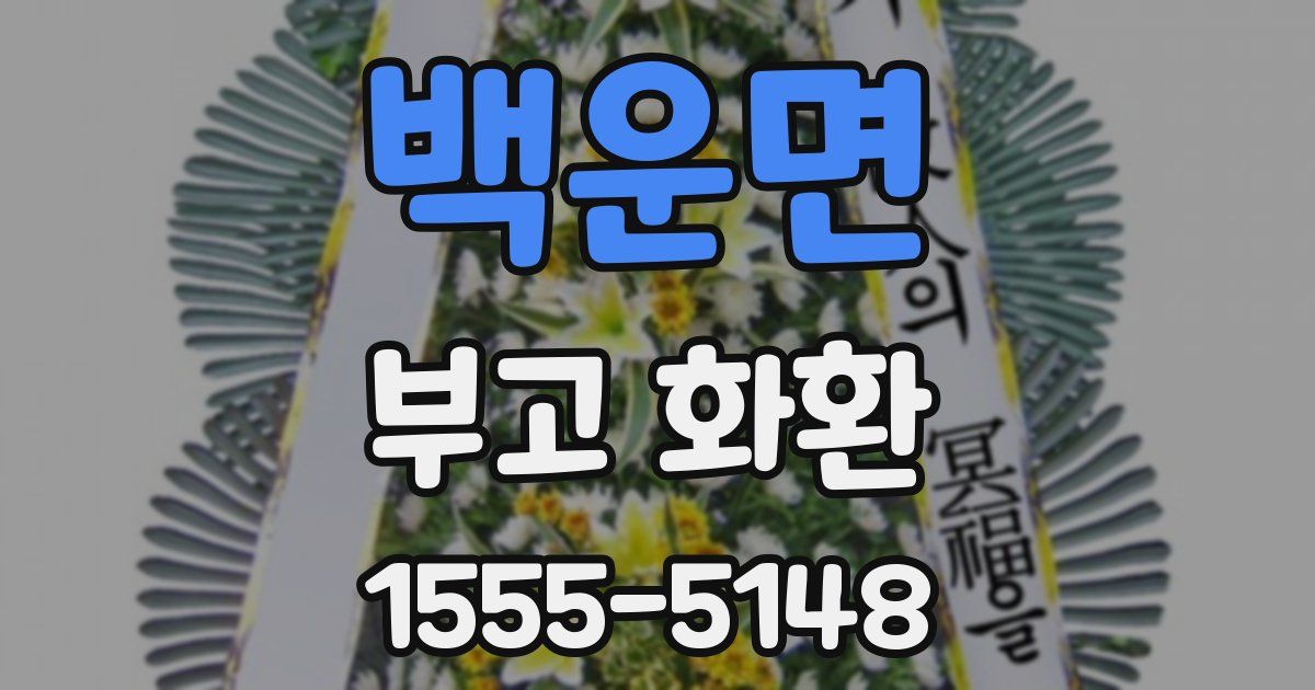 백운면 부고 화환