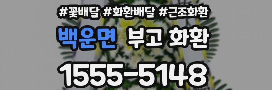 백운면 부고 화환