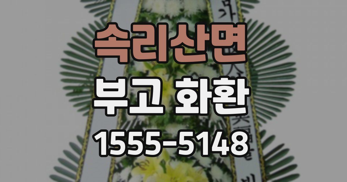 속리산면 부고 화환
