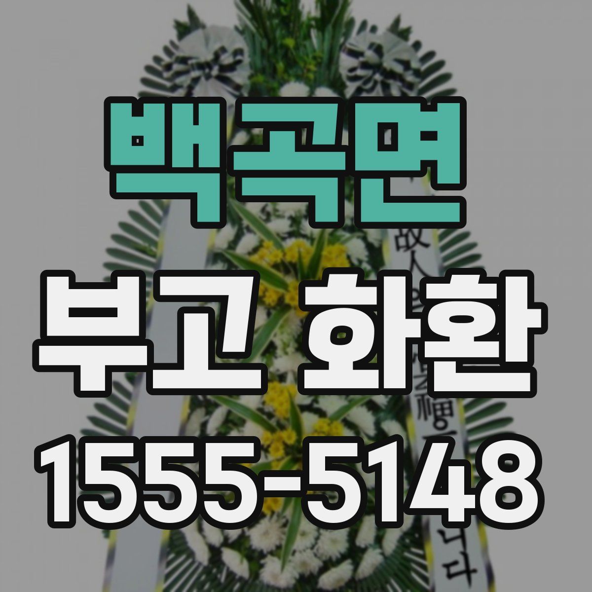 백곡면 부고 화환