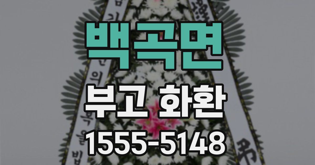 백곡면 부고 화환