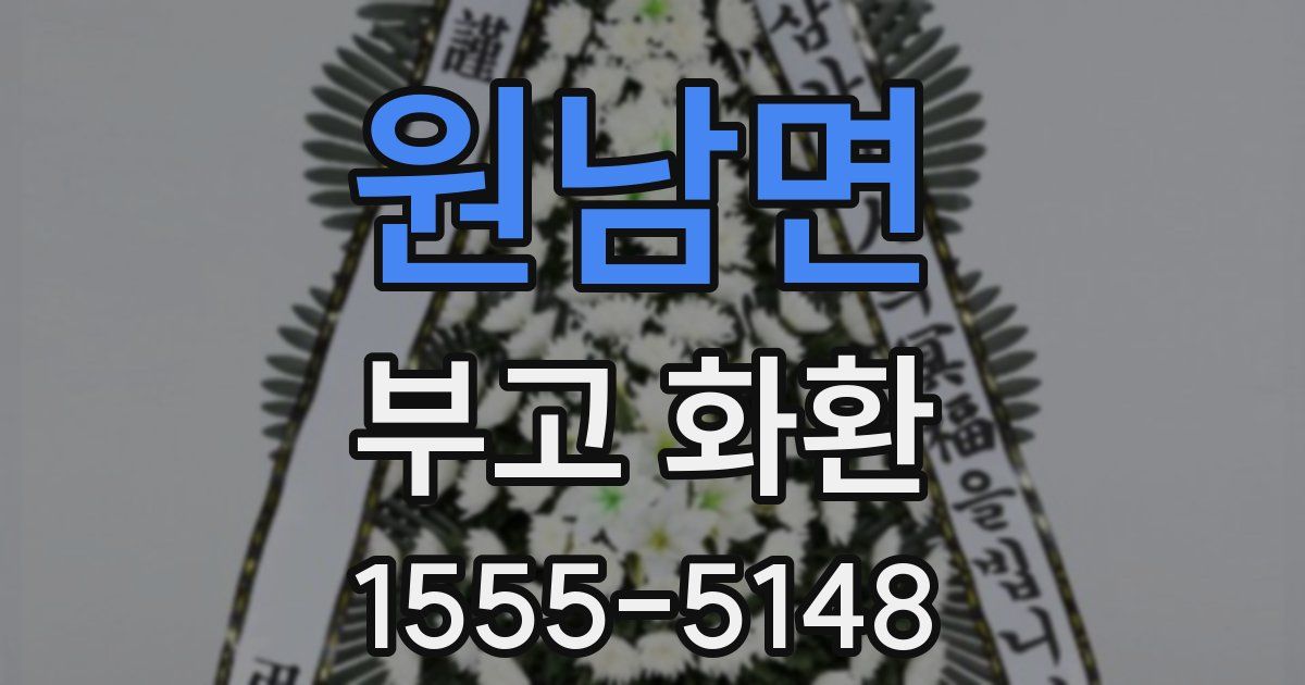 원남면 부고 화환