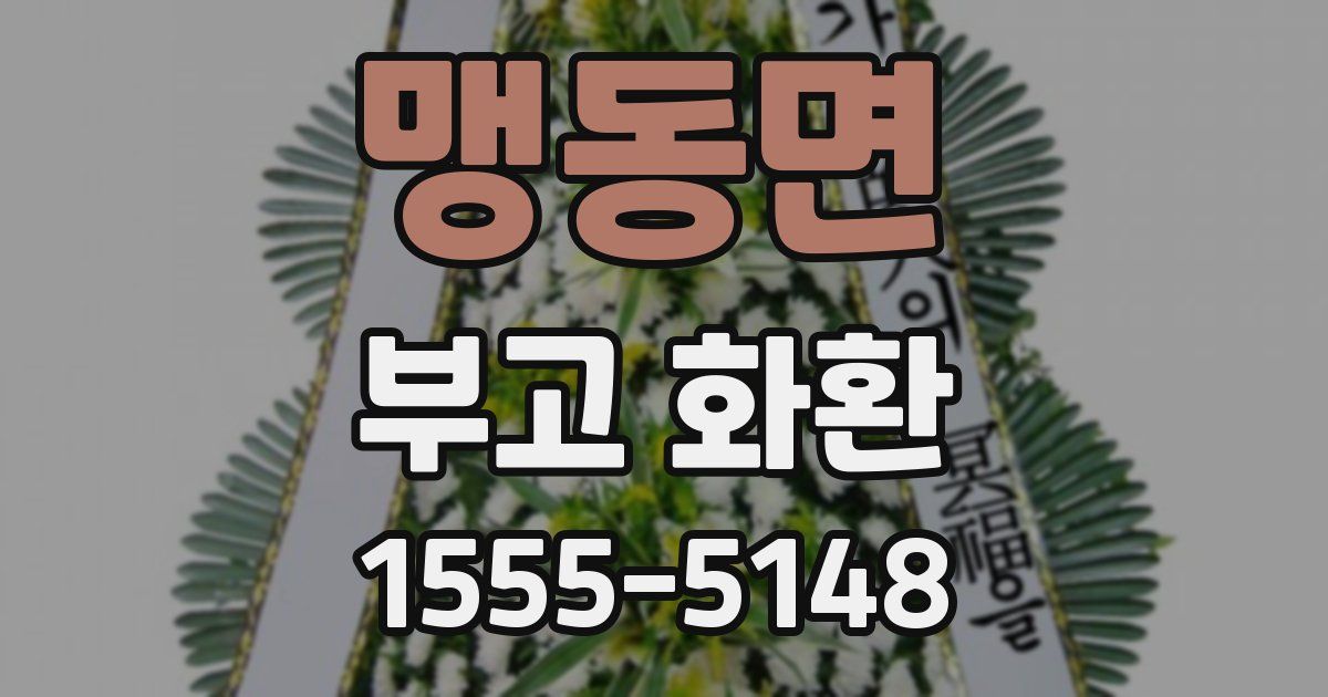 맹동면 부고 화환