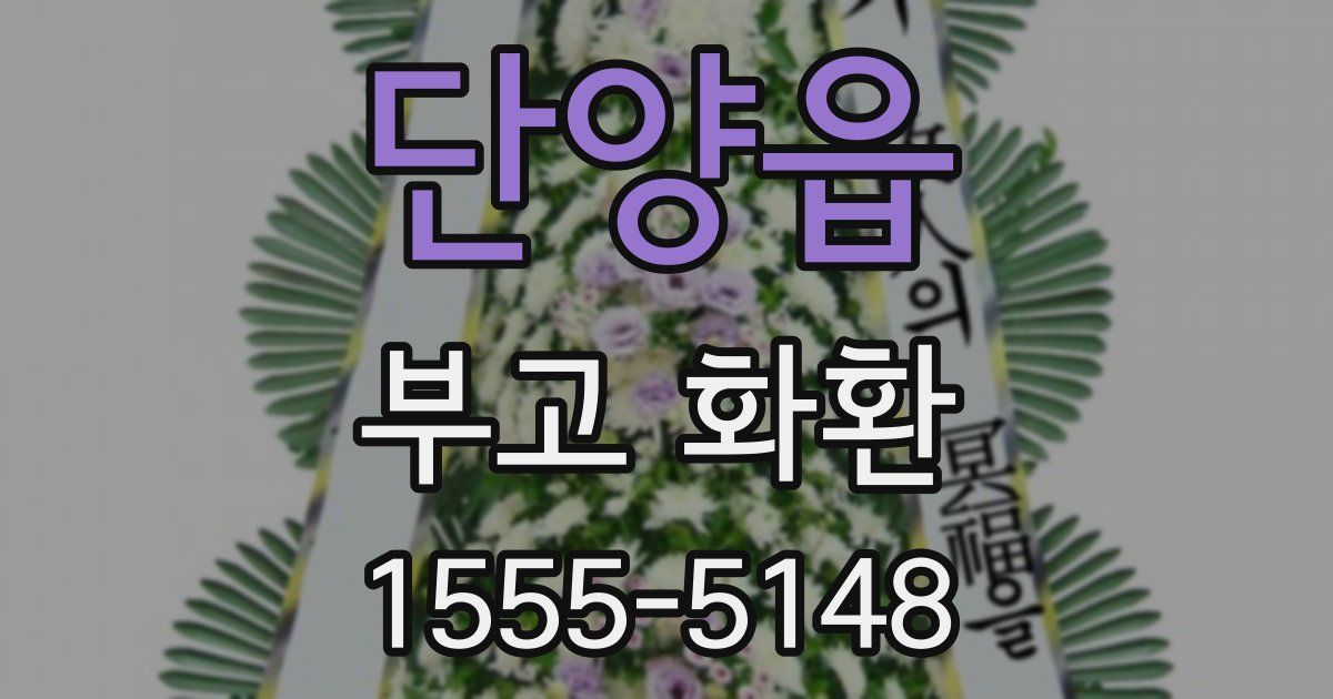 단양읍 부고 화환