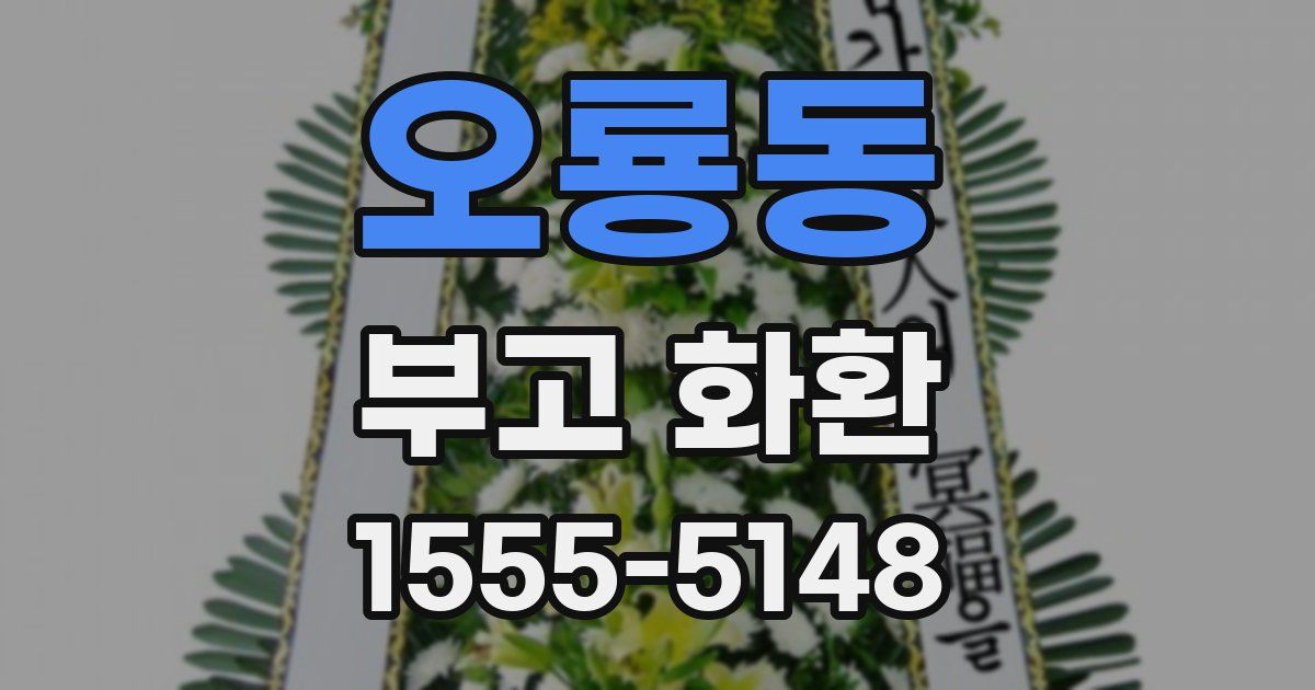 오룡동 부고 화환