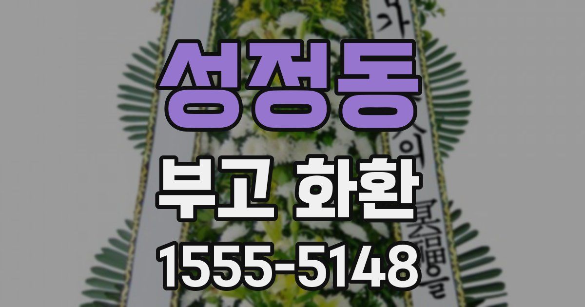 성정동 부고 화환
