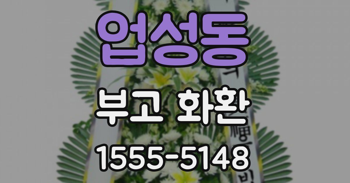 업성동 부고 화환