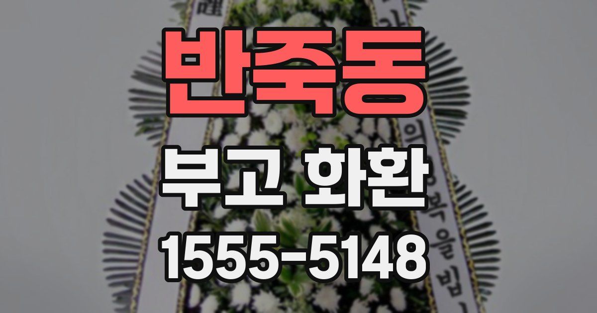 반죽동 부고 화환