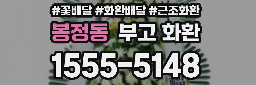 봉정동 부고 화환