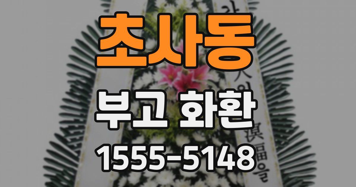 초사동 부고 화환