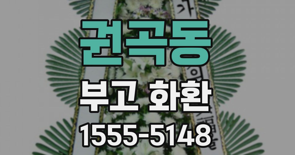 권곡동 부고 화환