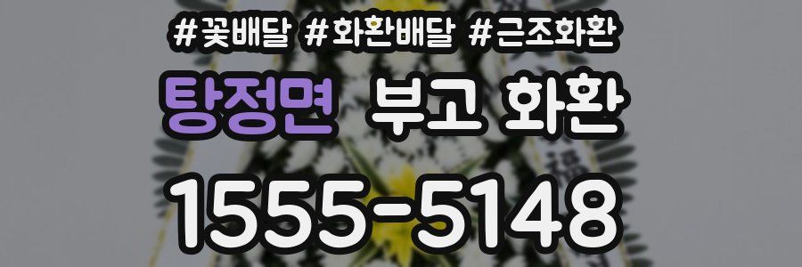 탕정면 부고 화환